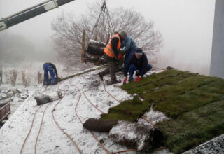 Putem instala acoperiș verde timpul iernii?