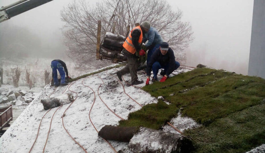 Putem instala acoperiș verde timpul iernii?