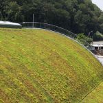 Leisure center with ultralight green roof