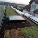 Extensive green roof on a residential building in Cluj-Napoca